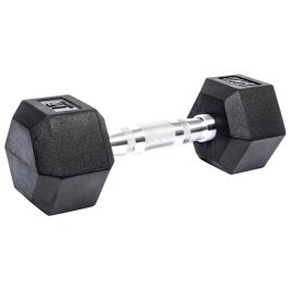 Dumbell Rubber Hex 8 Kg 8 Kg Black