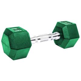 Dumbell Rubber Hex 6 Kg 6 Kg Green