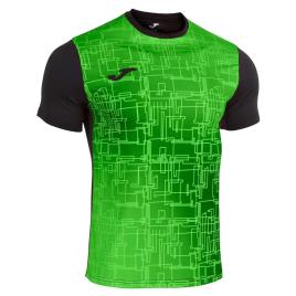 Camiseta De Manga Curta Elite Viii 11-12 Years Black / Green Fluor