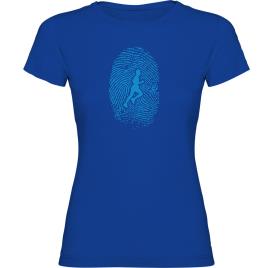 Camiseta De Manga Curta Runner Fingerprint L Royal Blue