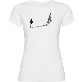 Camiseta De Manga Curta Run Shadow S White