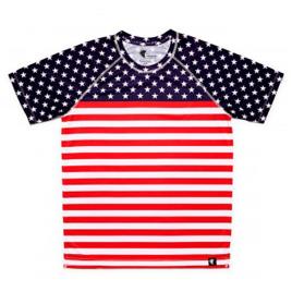 Hoopoe Camiseta De Manga Curta Stars And Stripes XL Navy / Red / White