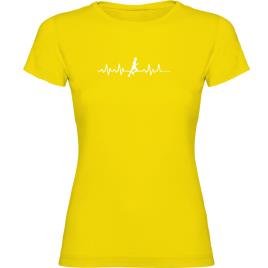 Camiseta De Manga Curta Runner Heartbeat S Yellow
