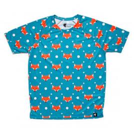 Hoopoe Camiseta De Manga Curta Fox M Blue / Orange / White