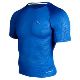 Camiseta De Manga Curta Performance L Royal Blue / Pattern Grey