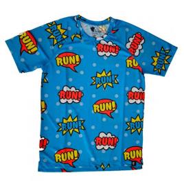 Hoopoe Camiseta De Manga Curta Comic XL Blue / Yellow / Red / White