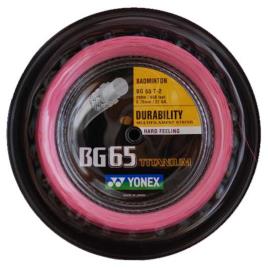 Badminton Reel String Bg 65 Titanium 200 M 0.70 mm Pink