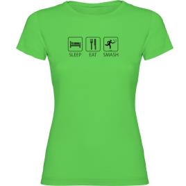 Camiseta De Manga Curta Sleep Eat And Smash S Light Green