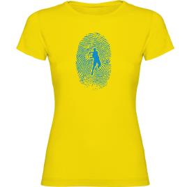 Camiseta De Manga Curta Tennis Fingerprint S Yellow