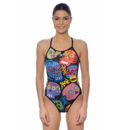 Roupa De Banho Halloween Skulls 5XL Multicoloured