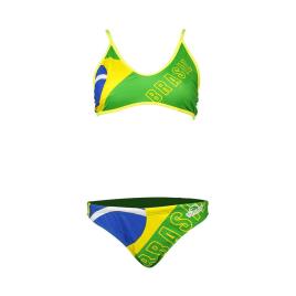 Biquíni Brazil Thin Strap 2XL Green / Yellow