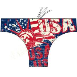 Slip De Banho Usa Vintage Map 2013 XL Red / Navy