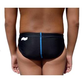 Slip De Banho Team Basic Training 15-16 Years Black / Blue Seams