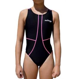 Roupa De Banho Team Basic Training 4-5 Years Black / Pink Seams