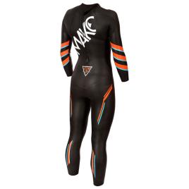 Mako Wetsuit Woman Owp L Black / Orange / Blue