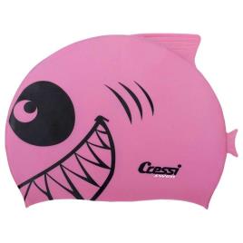Touca Natação Silicone Shark One Size Pink