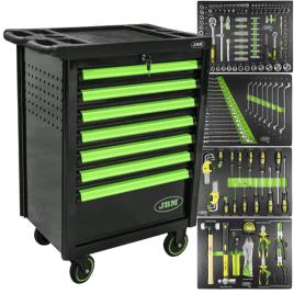 Carro de ferramentas com 7 gavetas verde JBM 53763