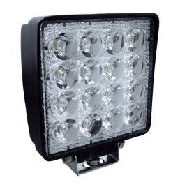 FAROL DE TRABALHO COM 16 LEDS 48W QUADRADO DE LUZ DISPERSA 53045