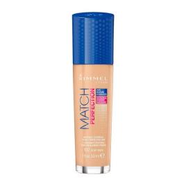 Base de Maquilhagem Fluida Match Perfection Rimmel London - 200 - soft beige 30 ml