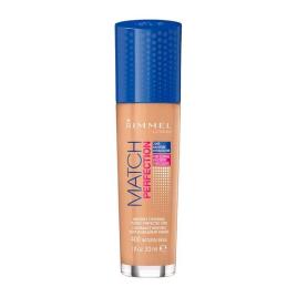 Base de Maquilhagem Fluida Match Perfection Rimmel London - 301 - warm honey 30 ml