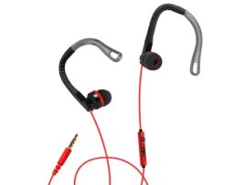 Auriculares com Fio SBS Sport Runway Vermelho, Preto