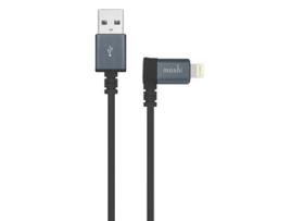 Cabo MOSHI 90o (USB - Lightning - 1.5m - Preto)