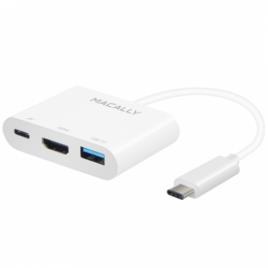 Macally - Adaptador USB-C - HDMI 4K (+ USB e USB-C)