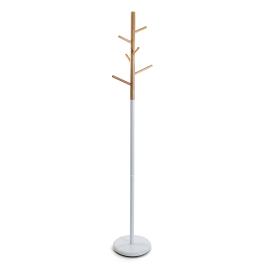Cabide de pé LEEVE AÇO MAD 6G BRANCO BRILHO