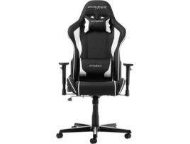 Cadeira Gaming DXRACER F08PV (Até 100 kg - Elevador Classe 4 - Preto e Branco)