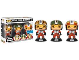 Conjunto de 3 Figuras ! Star Wars Pilots Wedge Biggs e Porkins