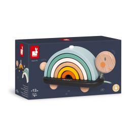 Janod Brinquedo De Construção Sweet Cocoon Rainbow Turtle 12 Months-99 Years Multicolor