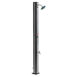 Chuveiro Solar Pvc 35l Com Torneira Pé 214 cm Black / Silver