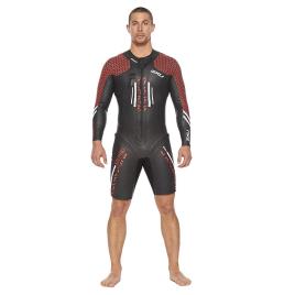 Trifato Manga Comprida Pro-swim Run Propel S Black / Flame Scarlet