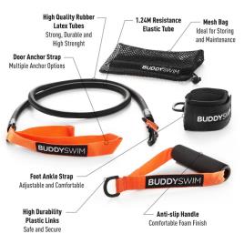 Buddyswim Banda De Resistência Ultimate Dryland Medium Black / Orange