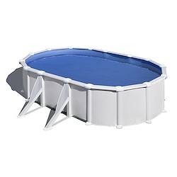 Piscina em aço GRÉ OVAL BRANCO ECO 610X375X132CM