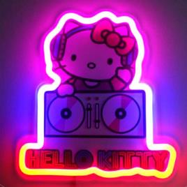 Neon Hello Kitty One Size Multicolor