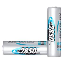 Ansmann 1x2 2850 Mignon Aa 2650mah Recarregável 2850 Mignon Aa 2650mah Baterias One Size Silver