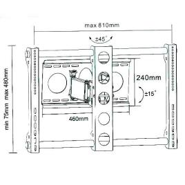 Dti Suporte Tv Parede Sop-3020 40-80´´ 75kg One Size Black