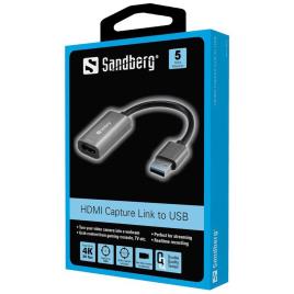 Sandberg Para Adaptador Hdmi Usb A 4k One Size Grey