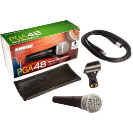 Shure Microfone Pga48-xlr-e One Size Black