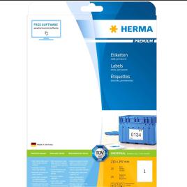 Herma Labels 210x297 Mm 25 Sheets Din A4 25 Units One Size White