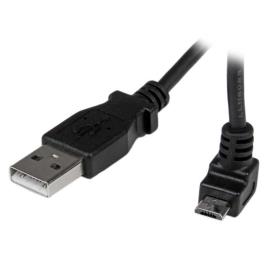 Startech Micro Usb Cable A To Up Angle Micro B 2 M One Size Black