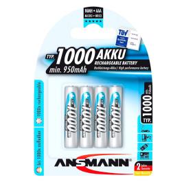 Ansmann 1x4 1000 Micro Aaa 950mah Recarregável 1000 Micro Aaa 950mah Baterias One Size