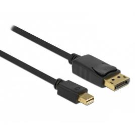 Para Cabo Displayport Mini Displayport 1 M One Size Black