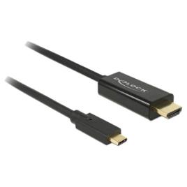 Delock Cabo De Vídeo Usb C Para Hdmi M / M 4k 60hz 1 M One Size Black