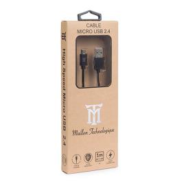 Maillon Cabo Micro Usb 2.4 Basic 1 M One Size Black