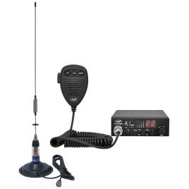 Estação De Rádio Cb Kit Asq + Ml Escort Cb 8000l 70 Cb Antena One Size Black