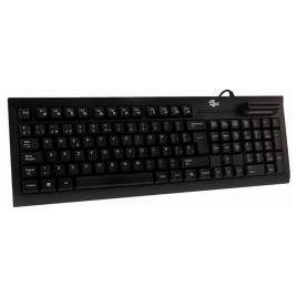 Teclado Com Leitor De Cartão Minik Spanish QWERTY Black