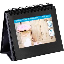 Spiral Book Stand 11x15 Cm For 12 Bilder One Size Black