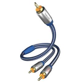 Premium Y Subwoofer Cable Cinch To 2x Cinch 5 M One Size Blue